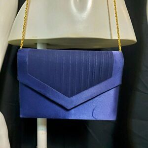 Valerie Stevens Blue & Gold Crossbody Purse